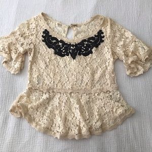 Free People lace peplum S
